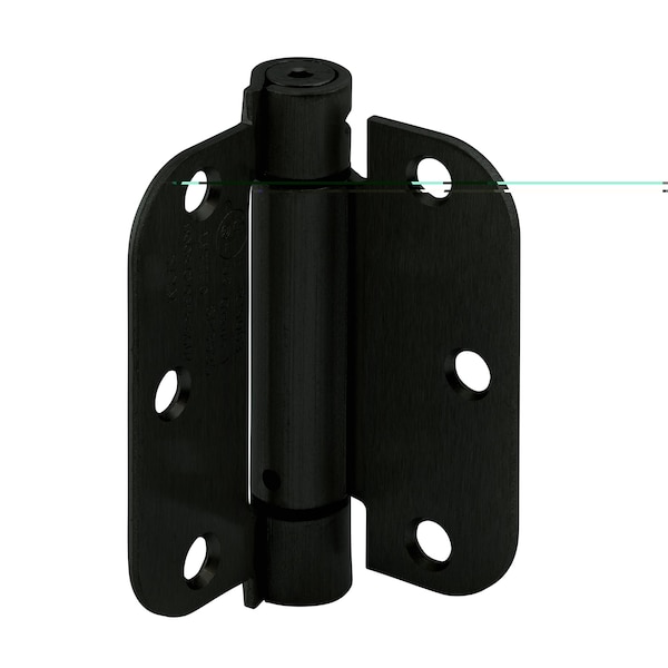 Prime-Line Door Hinge Commercial UL Adjust Self-Close, 3-1/2 in. with 5/8 in. Corners, Matte Black 3 Pack U 1158983 - main